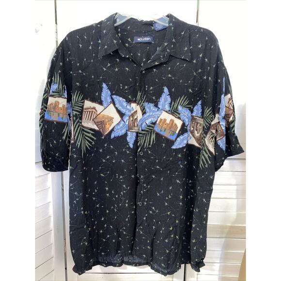 Vintage 90s Puritan Button Up Shirt Men’s Hawaiian Tropical Vacation X-Large - Picture 1 of 7